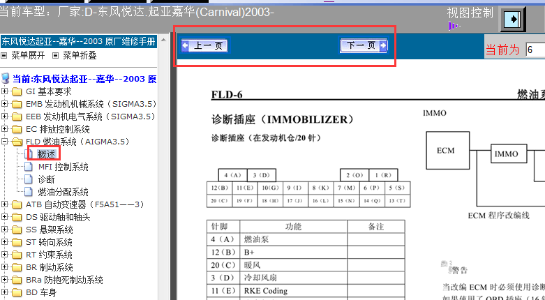 03年嘉华20针诊断插座针脚图