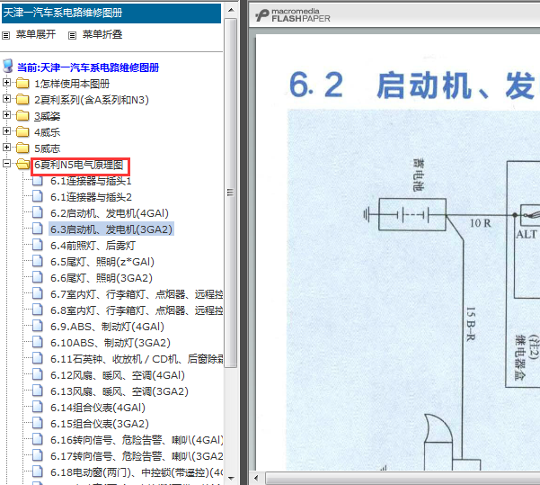 天津夏利N5电路图