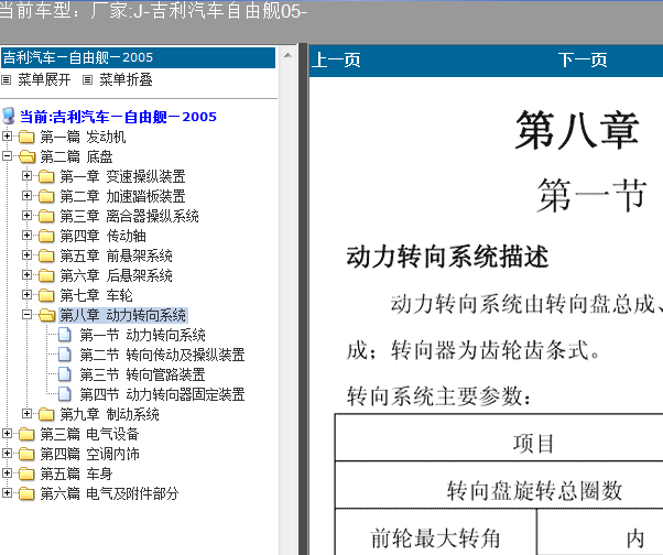 05年自由舰转向系统维修资料
