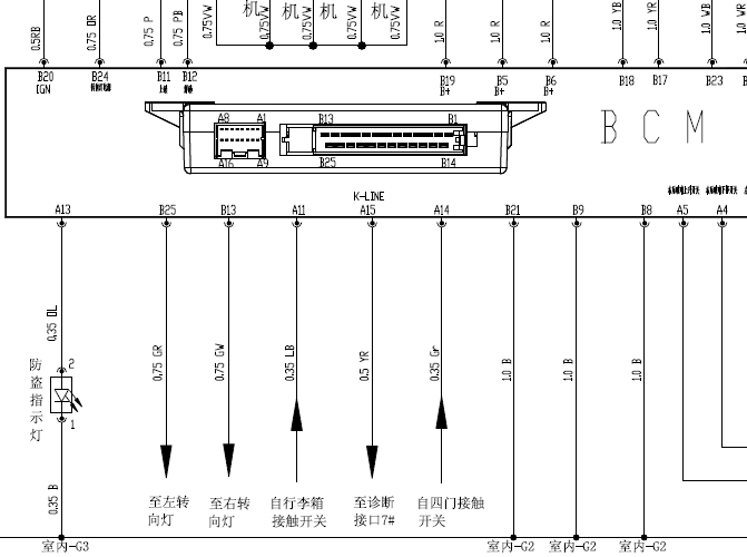 奇瑞旗云2 BCM电路