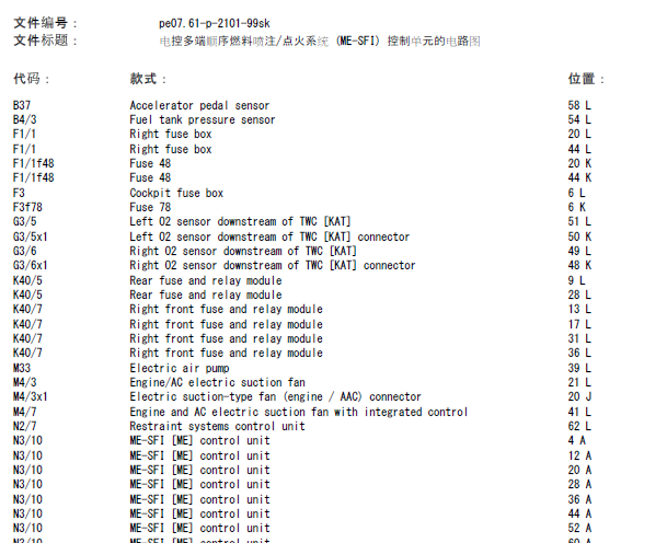 03年奔驰S500 发动机电路图