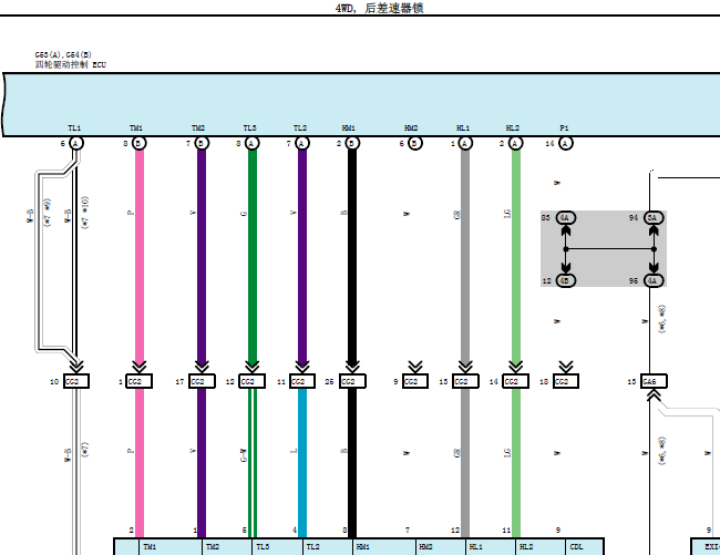 10年普拉多四驱电路图