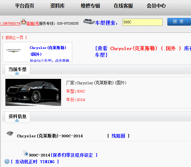 14年克莱斯勒300C全车电路图
