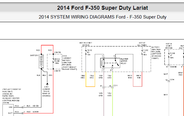 14年猛禽F-350全车线路图