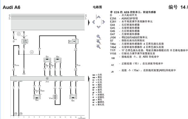 04年A6  ABS电路图