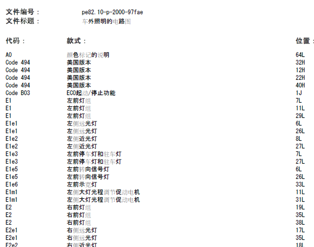 09年奔驰C200 灯光电路图
