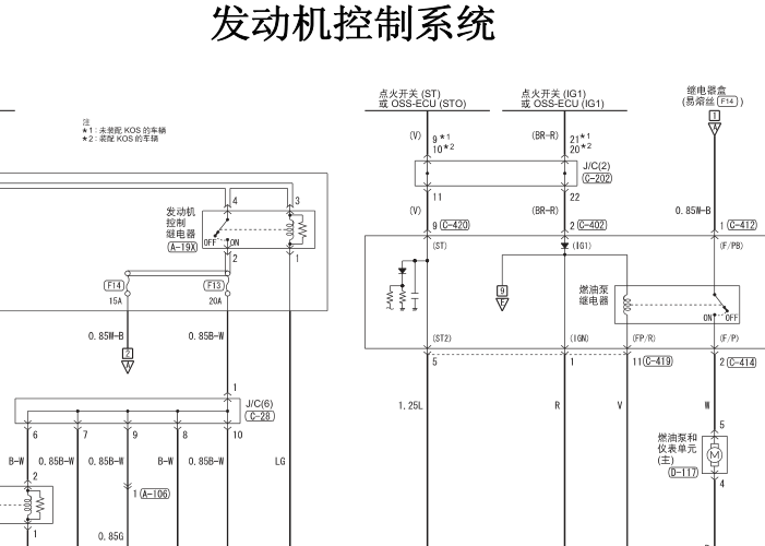 16年三菱欧蓝德 发动机电路图