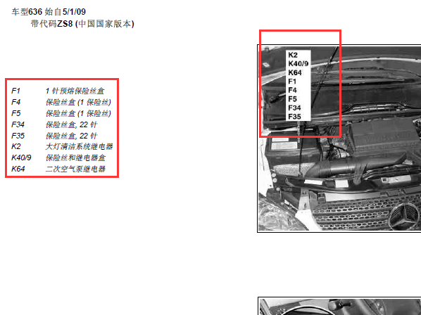 奔驰威霆保险丝位置