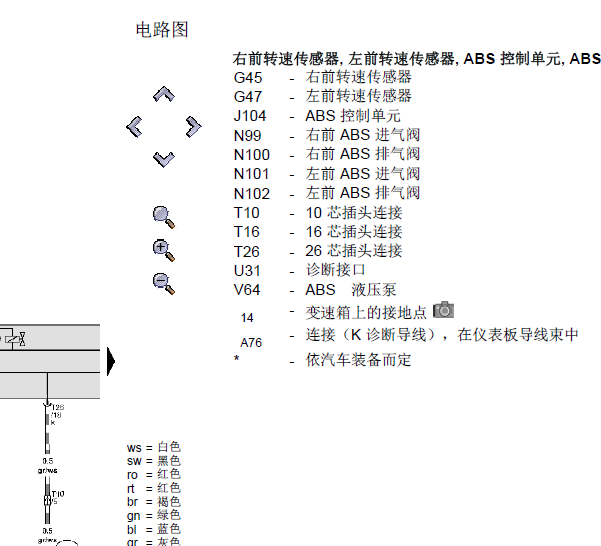 10年捷达ABS电路图