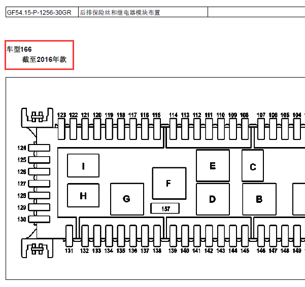 奔驰ML350后排保险丝盒和继电器分布图