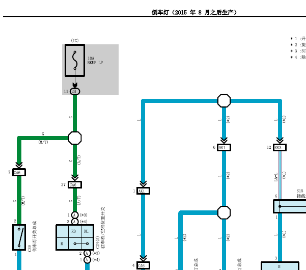 16年丰田酷路泽灯光电路图