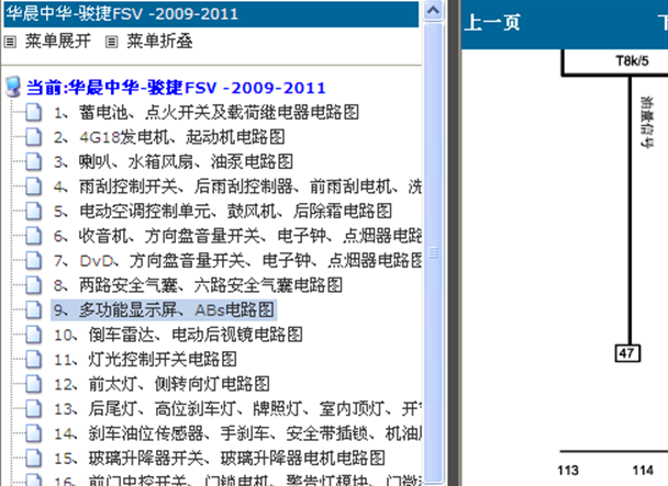 09年骏捷FSV仪表电路图