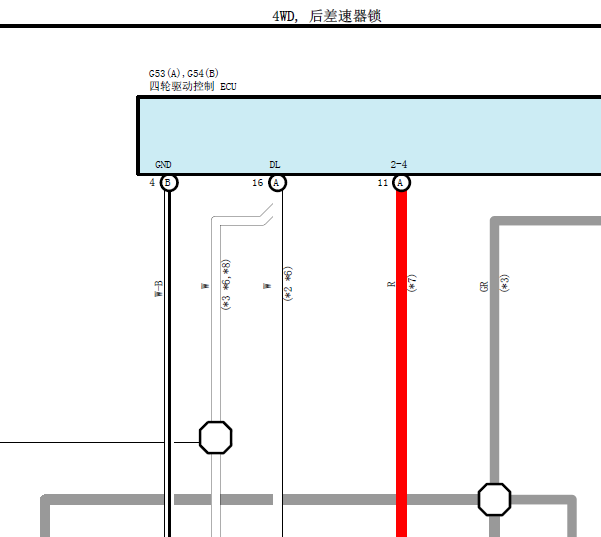 2016年丰田普拉多四驱电路图