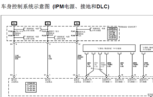 07年凯迪拉克SLS车身电路