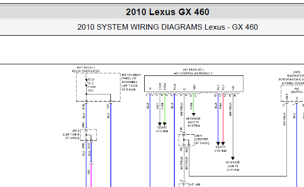 10年GX460全车线路图