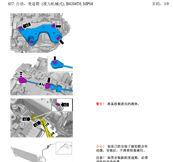 11年沃尔沃S60变速箱拆装