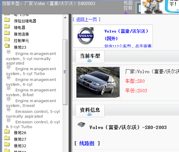 03年沃尔沃S80 电路图