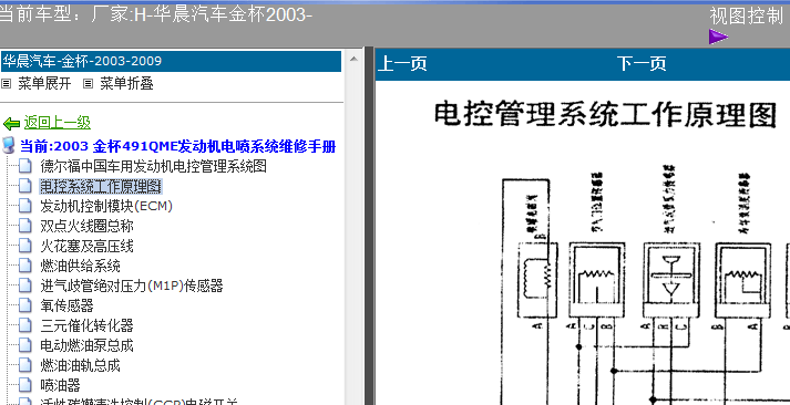 金杯491QME发动机电路图