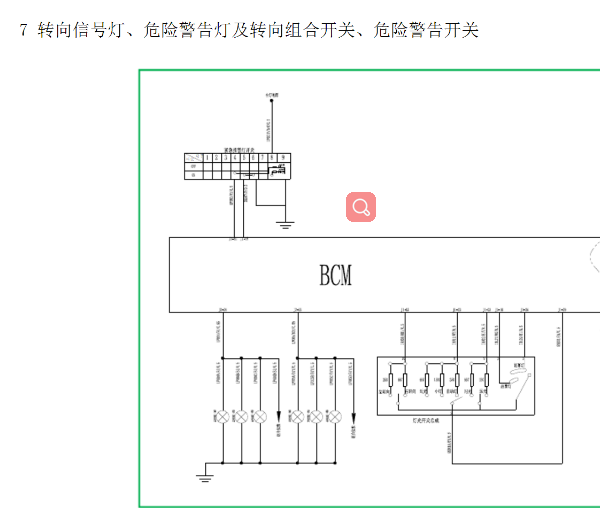 16年北汽幻速H3转向灯电路图