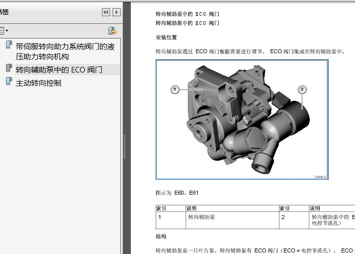 09年宝马X6 转向助力系统阀门相关说明资料