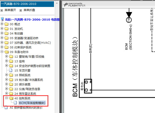 08年（B70）BCM线路图
