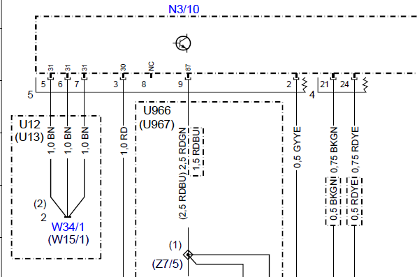 08年奔驰S65发动机点火线路图
