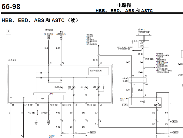08年三菱帕杰罗ABS线路图