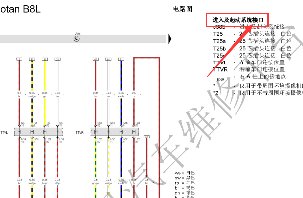 17年迈腾启动系统线路图