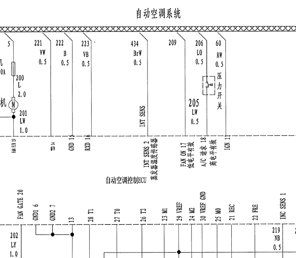 08年众泰5008空调电路图