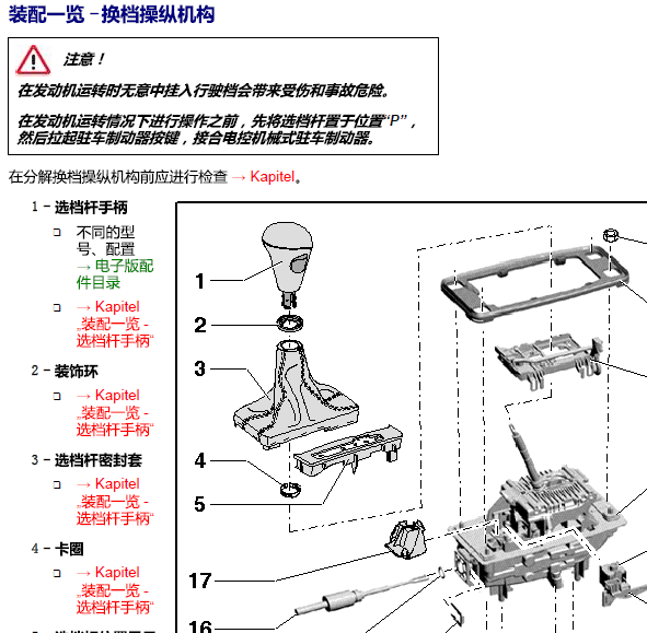 14年奥迪Q5变速箱线路图及维修手册