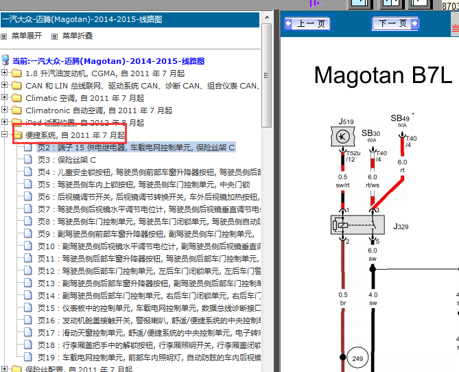 15年大众迈腾J519  J393电路图