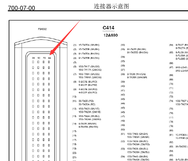福特变速箱针脚图