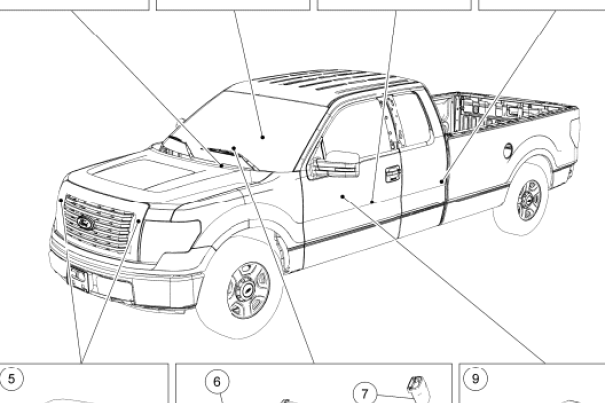 10年福特F-150全车元件位置图