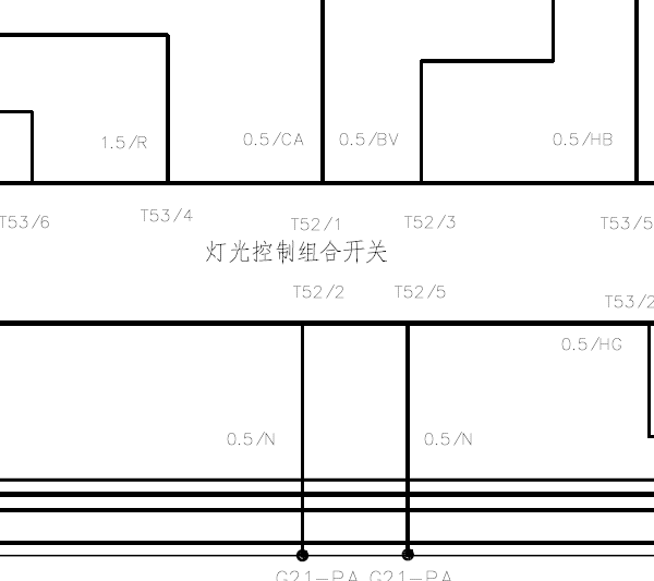 中华轿车灯光电路图