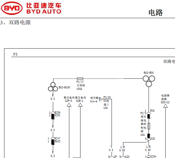 09年比亚迪F3混合动力电路图