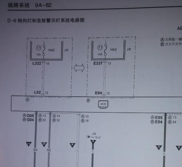 15年长安铃木启悦转向灯电路图