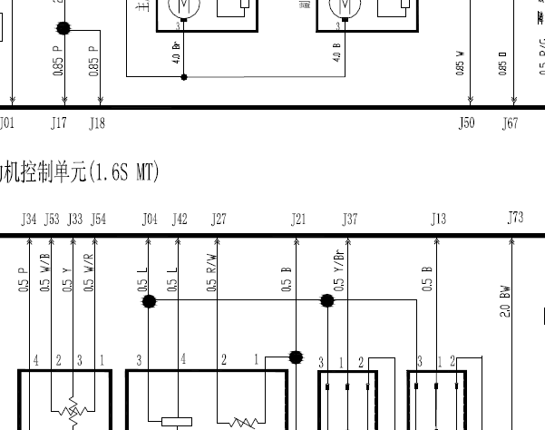 12年瑞虎73针发动机线路图