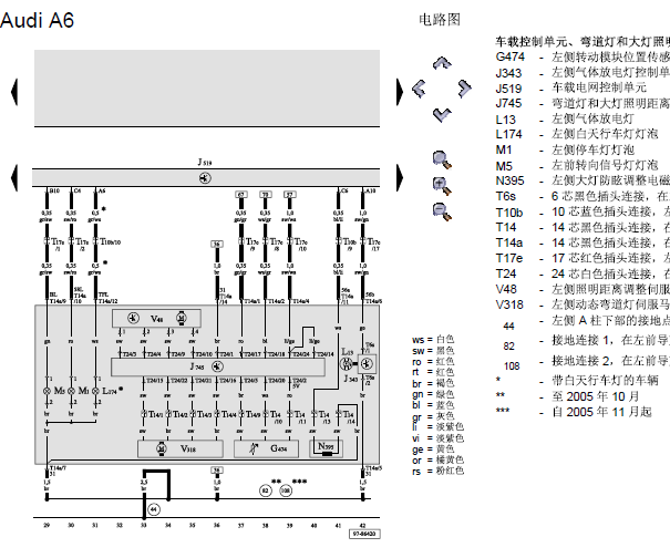 11年A6L大灯线路图