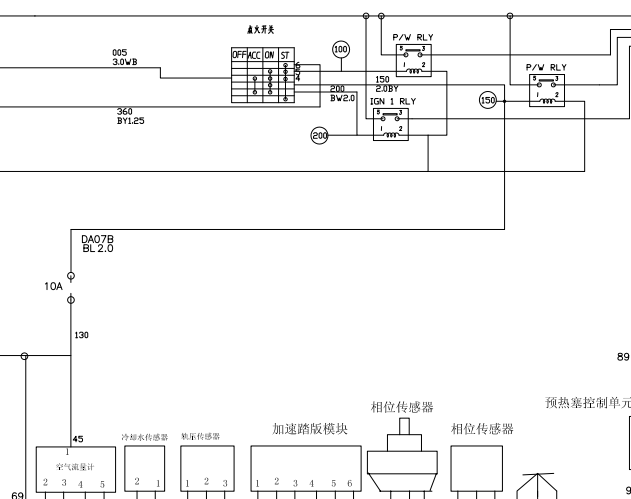 郑州日产ZD25TCR发动机系列车型电器原理图