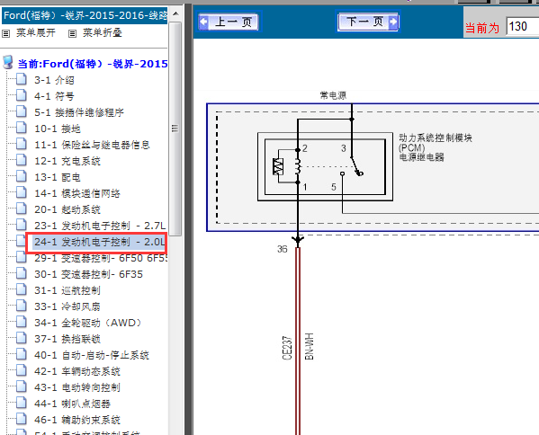 15年锐界发动机线路图