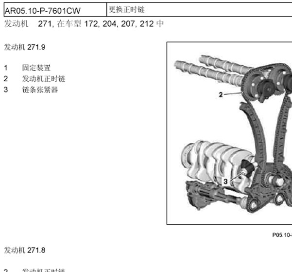 奔驰E260  271860发动机维修手册