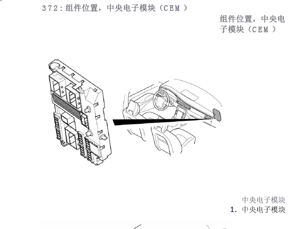 12年沃尔沃S60中央电子模块CEM位置