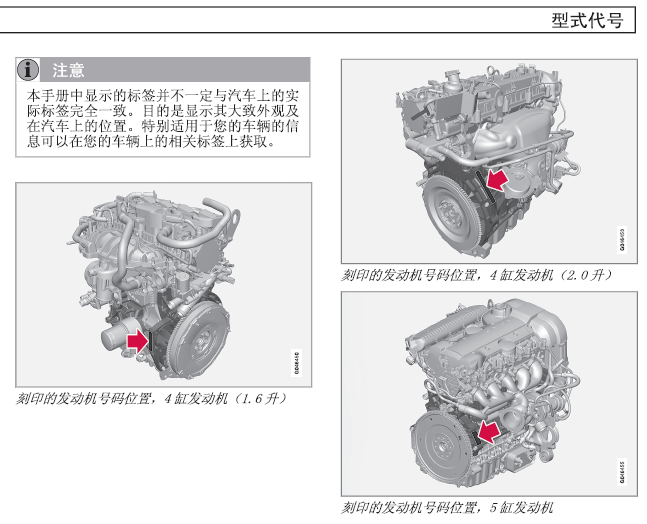 沃尔沃 XC60发动机号码位置