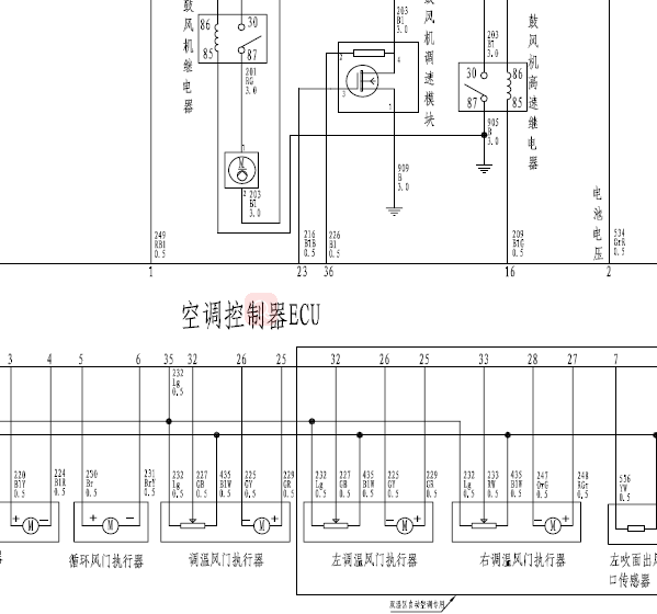 15年滕翼C50空调线路图