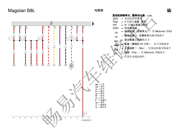 16年大众迈腾发动机电路图