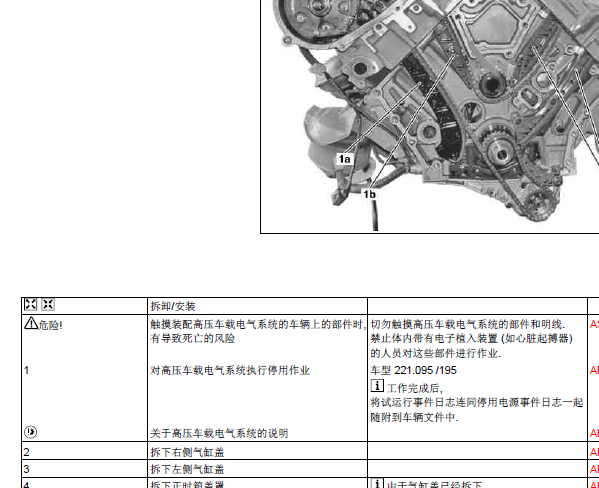 2010年奔驰 W221 正时资料