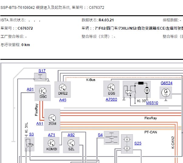 宝马7系730i CAS电路图