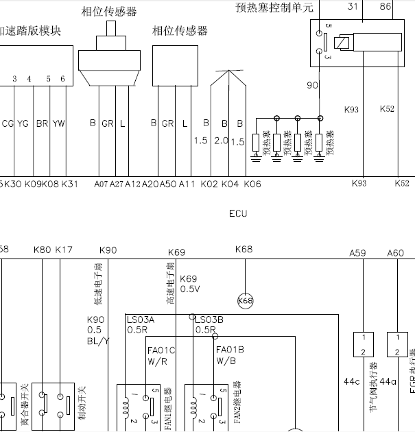 ZD25TCR发动机线路图