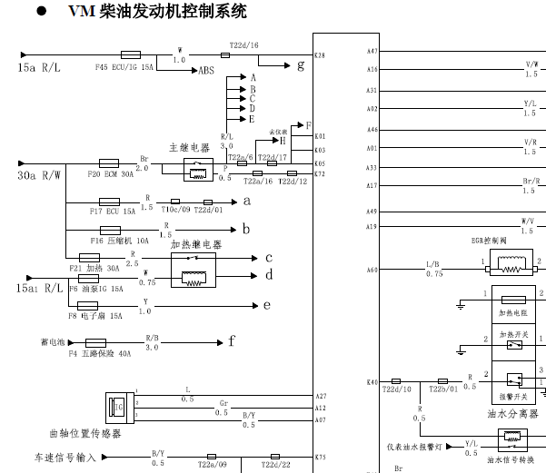 黄海旗胜柴油发动机电路图