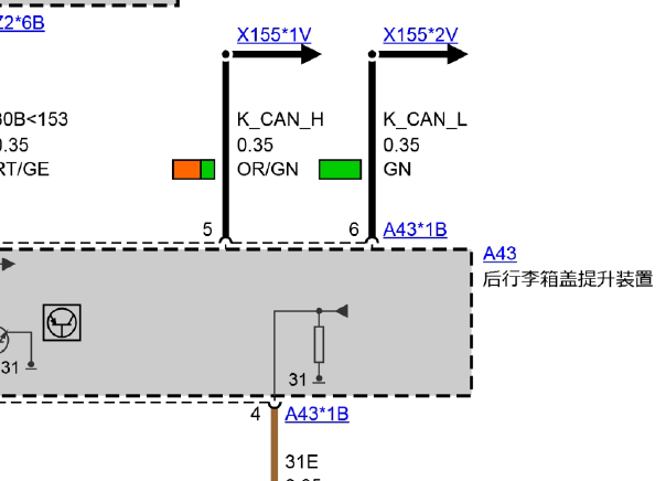 2013年宝马520 后备箱电路